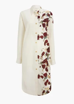 Gloria Dress in Cream and Red