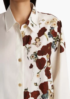 Gloria Dress in Cream and Red