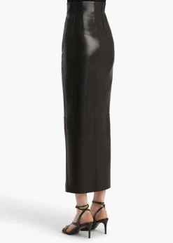 Gres Skirt in Black Leather