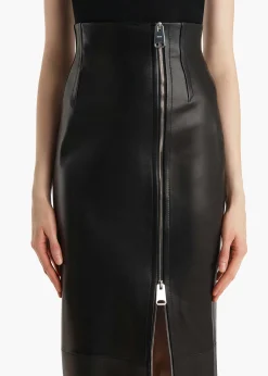 Gres Skirt in Black Leather