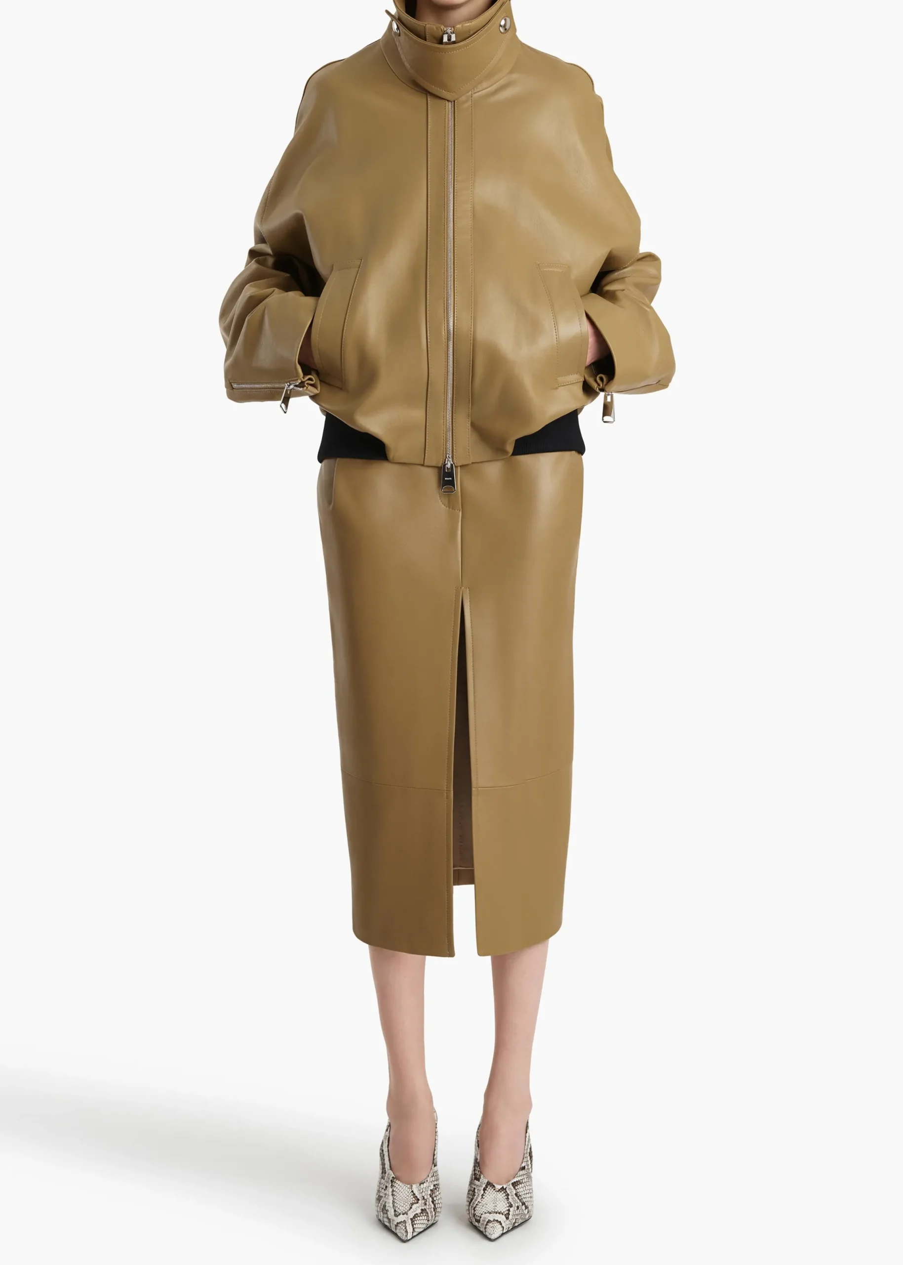 Hamett Jacket in Gold Ochre Leather