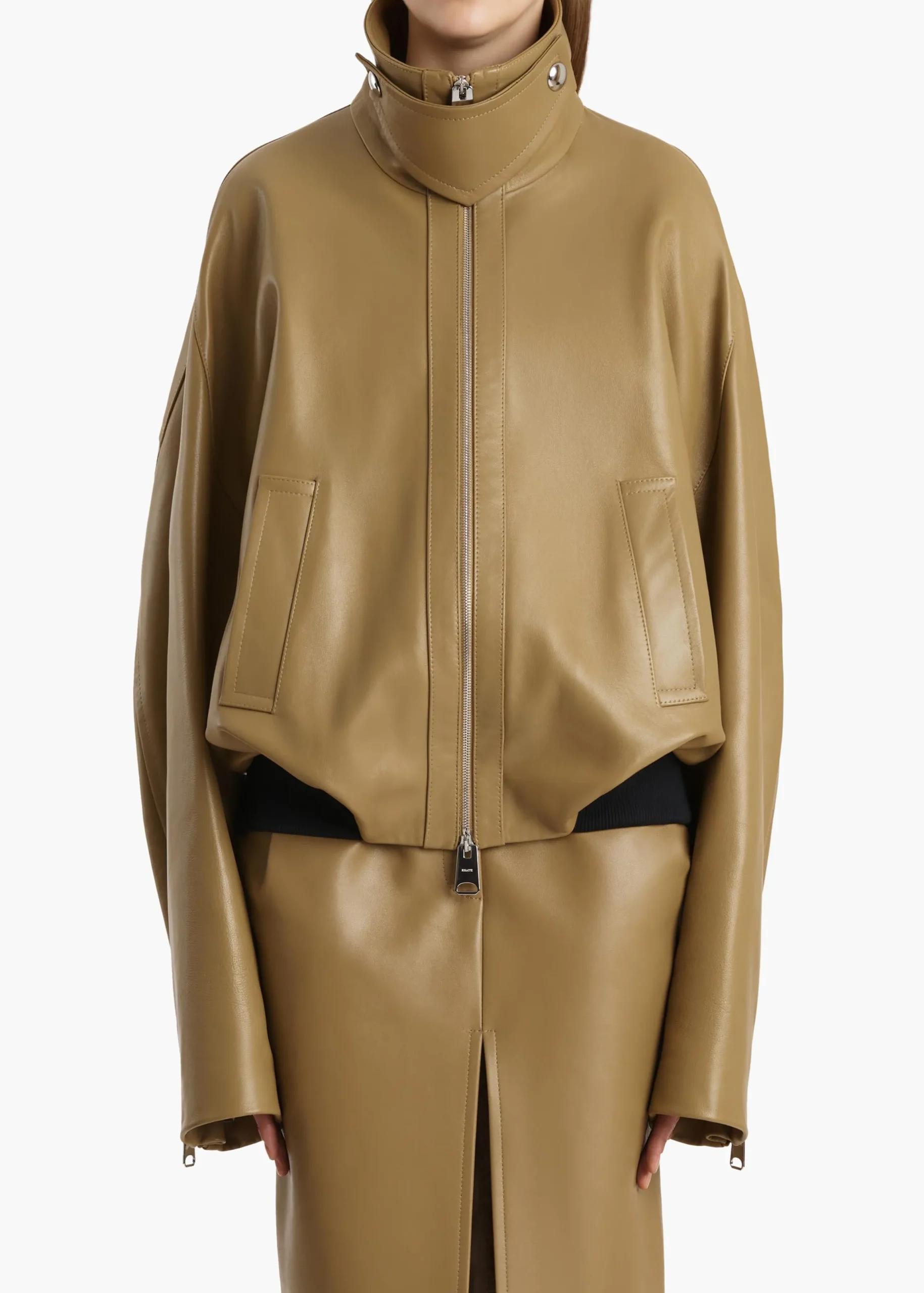 Hamett Jacket in Gold Ochre Leather