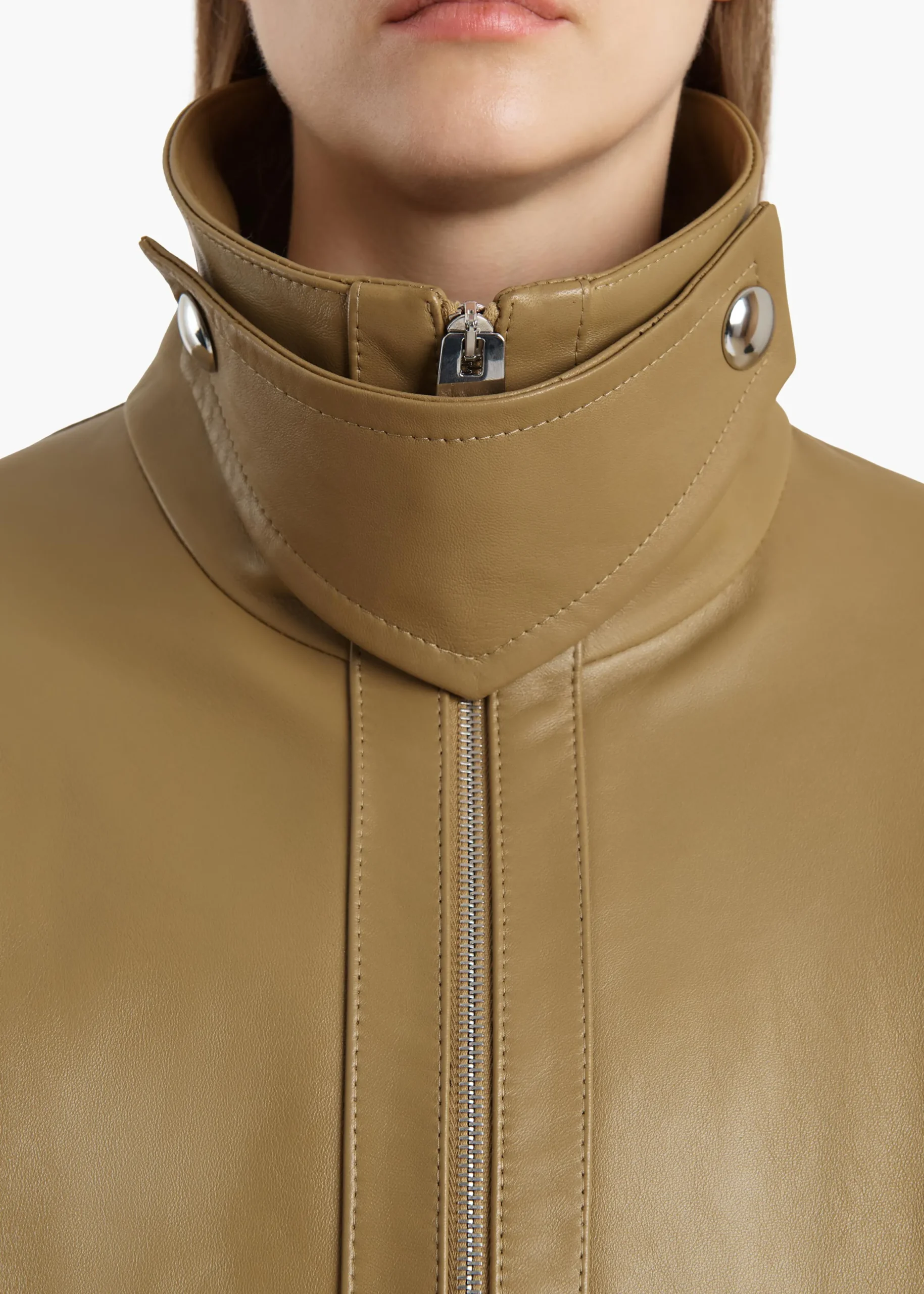 Hamett Jacket in Gold Ochre Leather