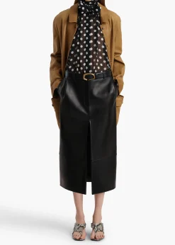 Harmon Coat in Golden Ochre Washed Leather