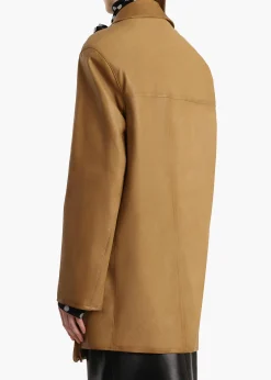 Harmon Coat in Golden Ochre Washed Leather