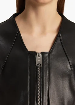 Hewit Jacket in Black Leather