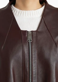 Hewit Jacket in Bordeaux Leather