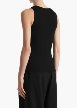 Isha Top in Black Silk Cashmere Jersey