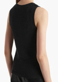 Isha Top in Charcoal Silk Cashmere Jersey