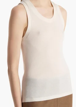 Isha Top in Cream Silk Cashmere Jersey