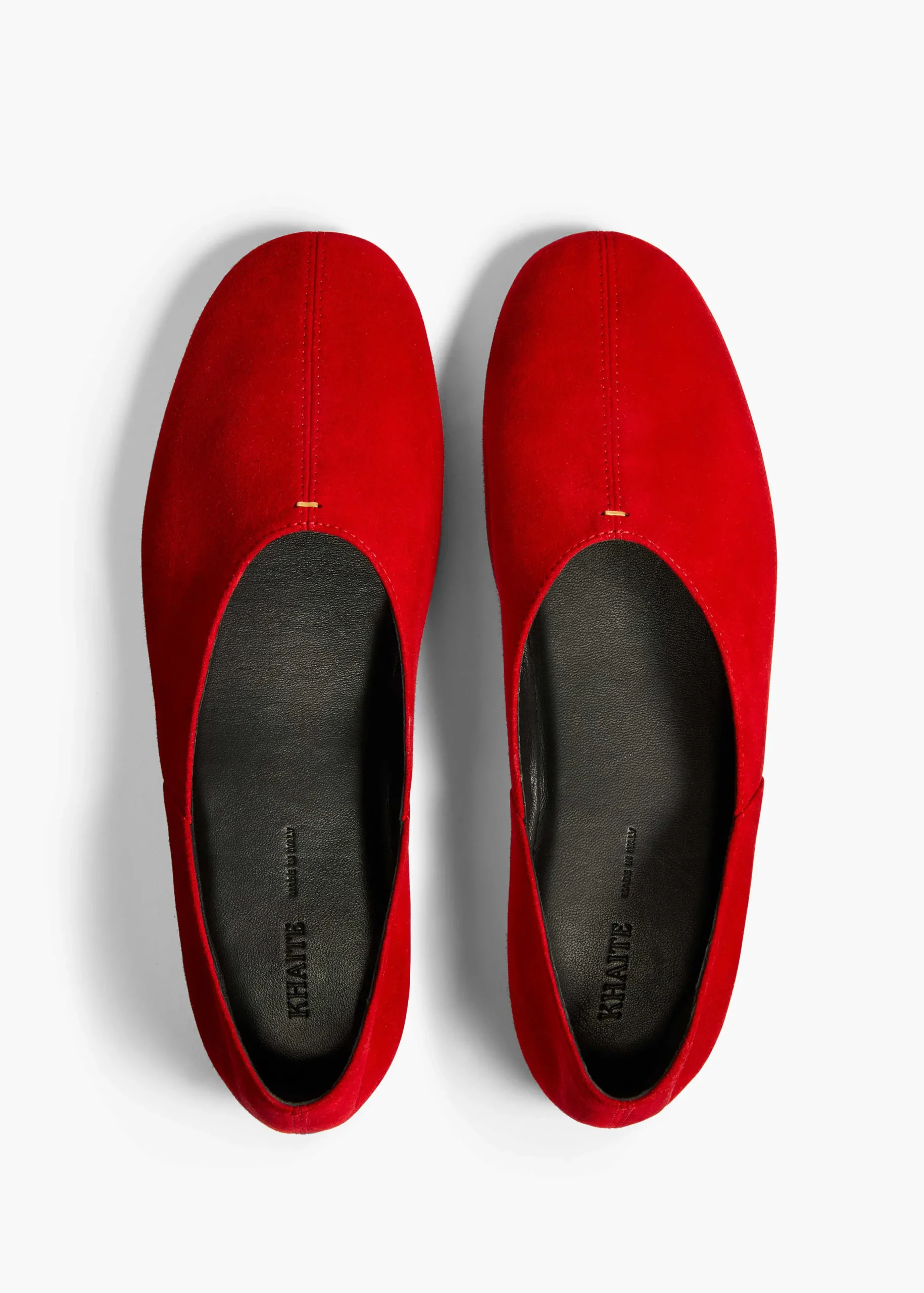Jane Flat in Lipstick Suede