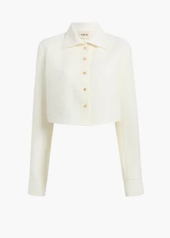 Jasen Top in Cream Linen