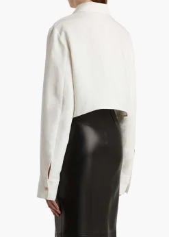 Jasen Top in Cream Linen