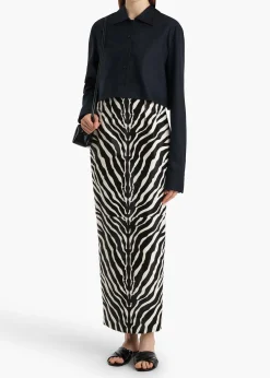 Jasen Top in Dark Navy Wool Cashmere