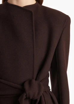 Jelson Coat in Dark Brown