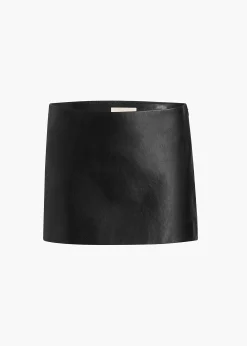 Jett Skirt in Black Leather