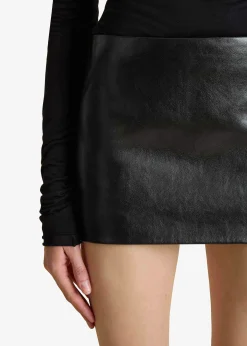 Jett Skirt in Black Leather