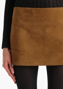 Jett Skirt in Toffee Suede