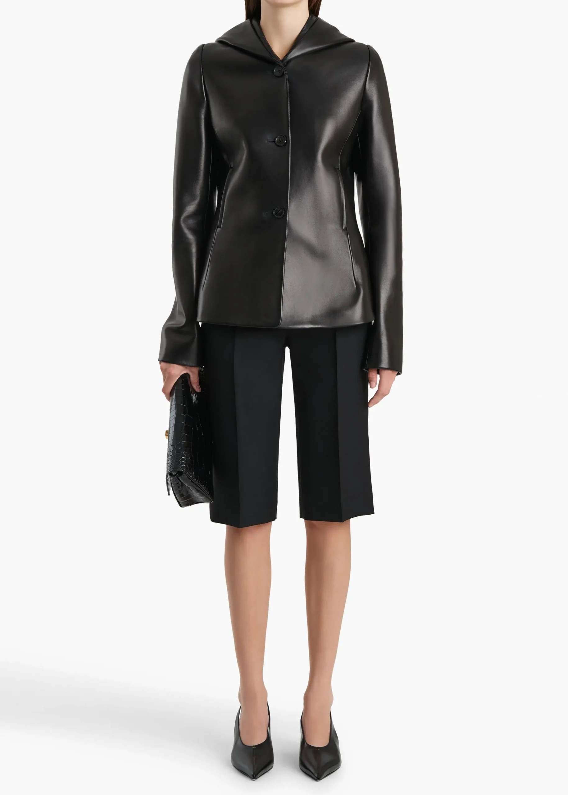 June Jacket in Black Leather