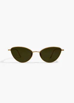 KHAITE x Oliver Peoples 1998C in Gold and Vibrant Green