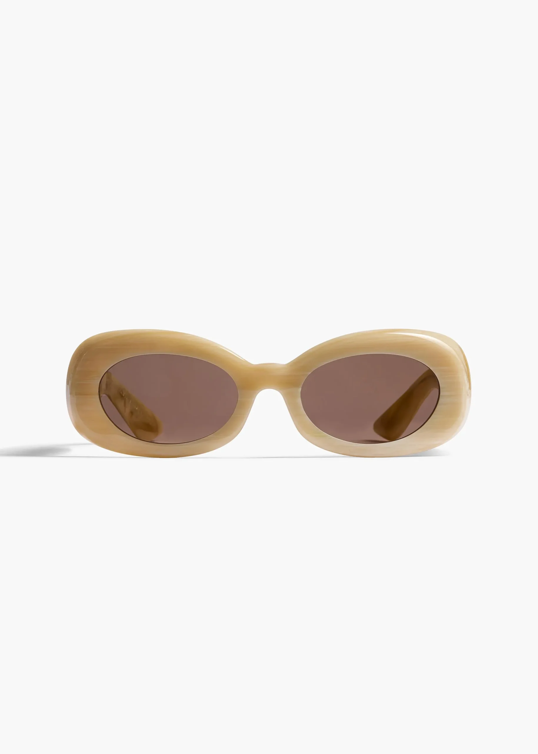 KHAITE x Oliver Peoples 1992C in Beige Silk and Brown