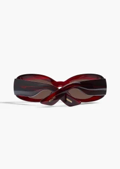 KHAITE x Oliver Peoples 1992C in Bordeaux Bark and Brown