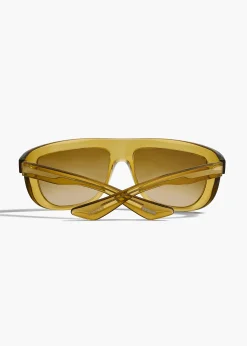 KHAITE x Oliver Peoples 1974C in Dark Honey and Amaretto Gradient