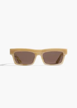 KHAITE x Oliver Peoples 1985C in Beige Silk and Brown