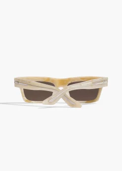 KHAITE x Oliver Peoples 1985C in Beige Silk and Brown
