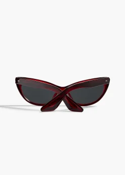KHAITE x Oliver Peoples 1963C in Dark Red and Grey