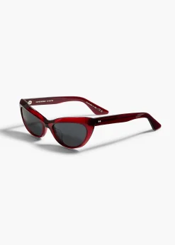 KHAITE x Oliver Peoples 1963C in Dark Red and Grey