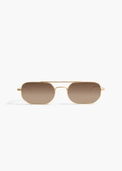 KHAITE x Oliver Peoples 1989C in Gold and Dark Brown