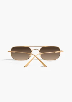 KHAITE x Oliver Peoples 1989C in Gold and Dark Brown