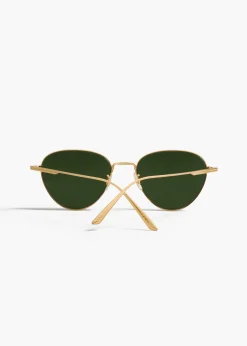 KHAITE x Oliver Peoples 1991C in Gold and Green