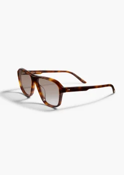 KHAITE x Oliver Peoples 1978RX in Dark Mahogany and Soft Tan Gradient