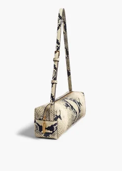 Kye Shoulder Bag in Natural Python-Embossed Leather