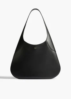 Large Joan Hobo in Black Leather