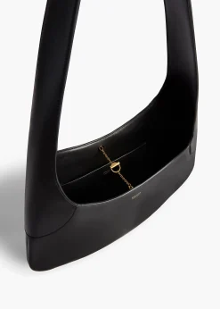 Large Joan Hobo in Black Leather