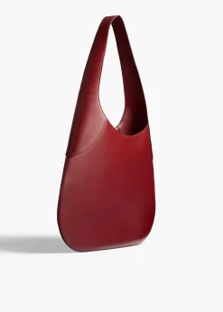 Large Joan Hobo in Oxblood Leather