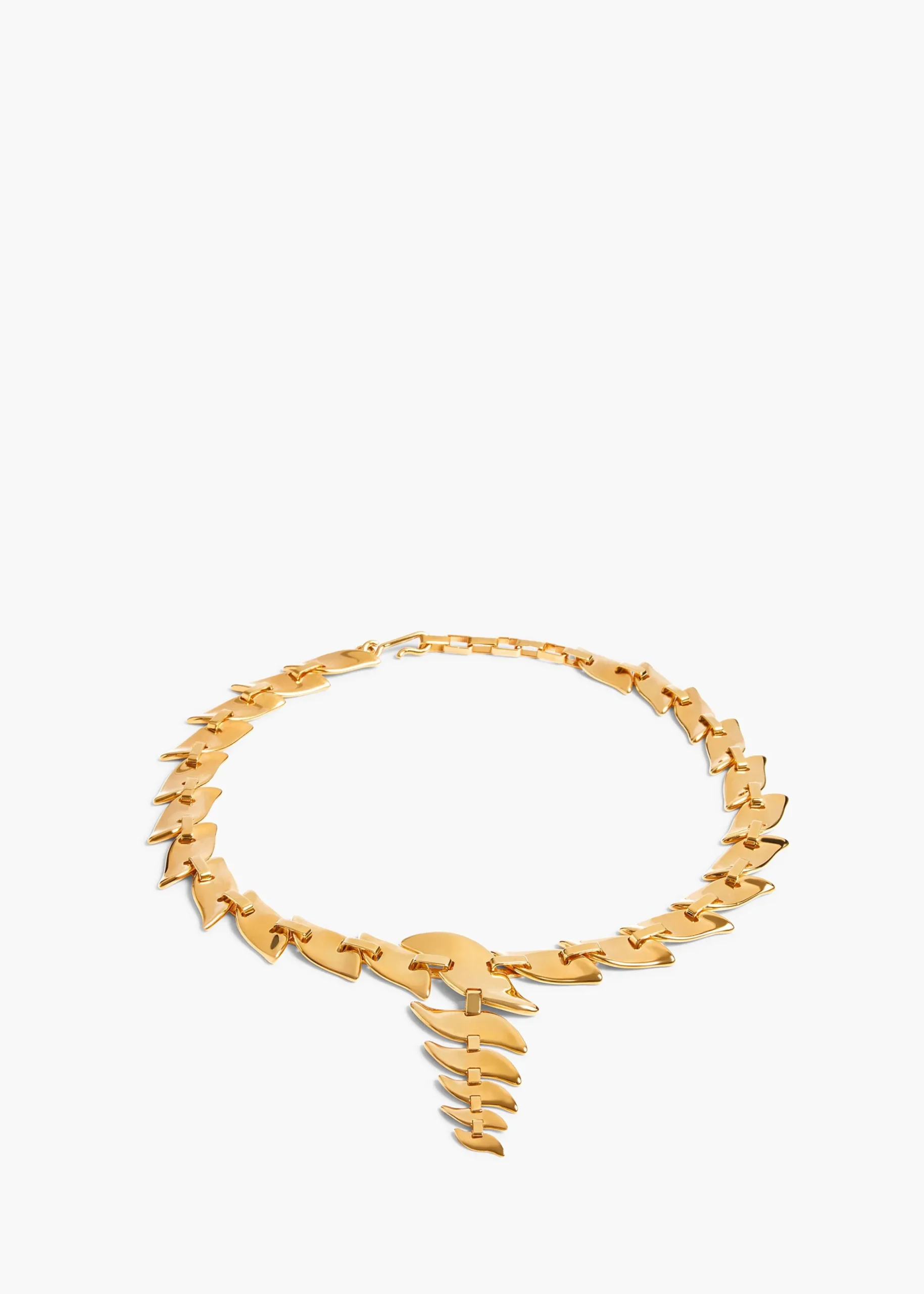 Leaf Chain Necklace in Gold