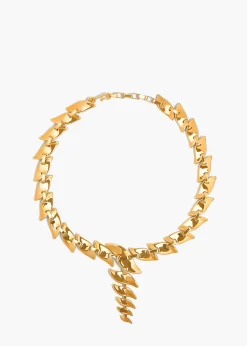 Leaf Chain Necklace in Gold