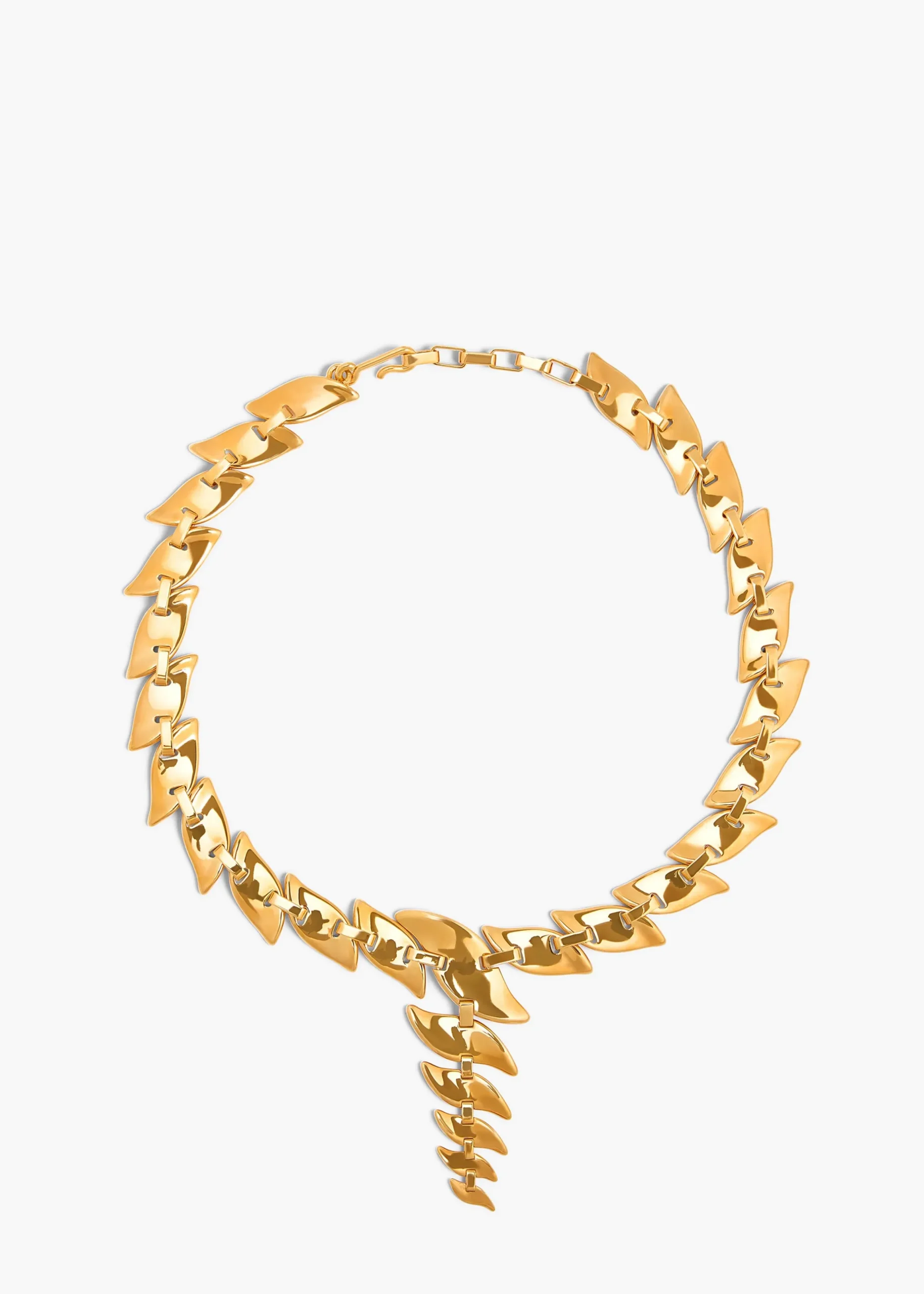 Leaf Chain Necklace in Gold