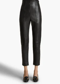 Lenn Pant in Black Leather