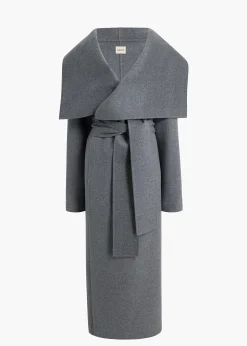 Levitt Coat in Grey Melange