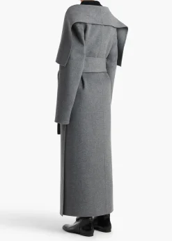 Levitt Coat in Grey Melange