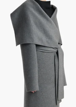 Levitt Coat in Grey Melange
