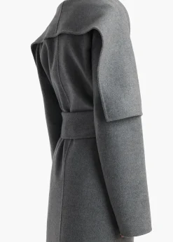 Levitt Coat in Grey Melange