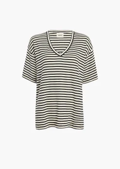 Linda T-Shirt in Black and Off White