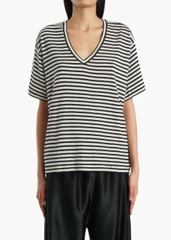 Linda T-Shirt in Black and Off White
