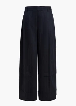Linden Pant in Navy and White Stripe